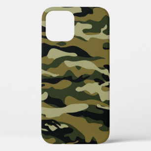 Dark Green Camo iPhone 12 Case