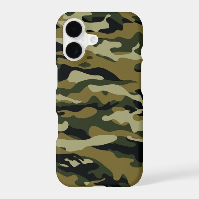 Dark Green Camo iPhone Case (Back)