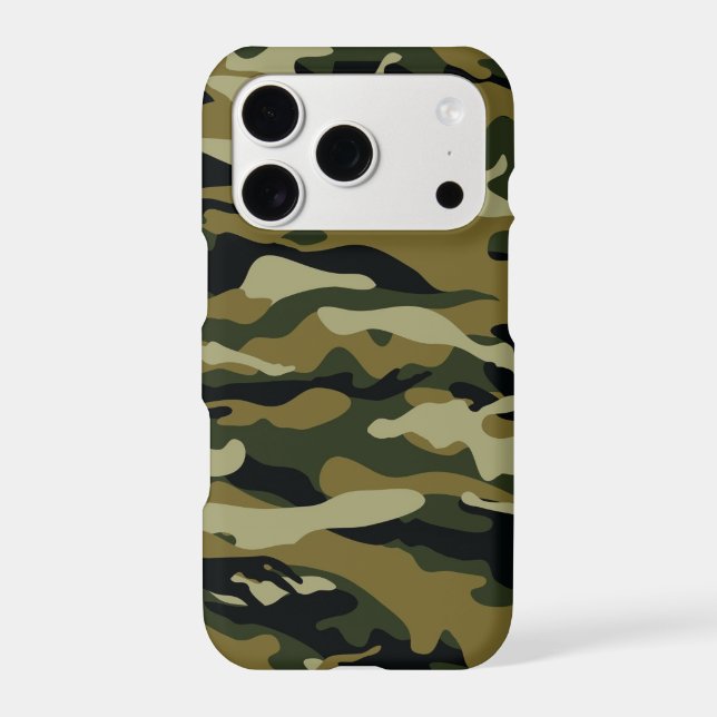Dark Green Camo Iphone Case (Back)