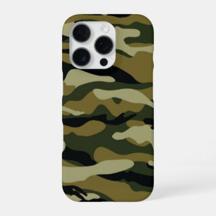 Dark Green Camo iPhone 16 Pro Case