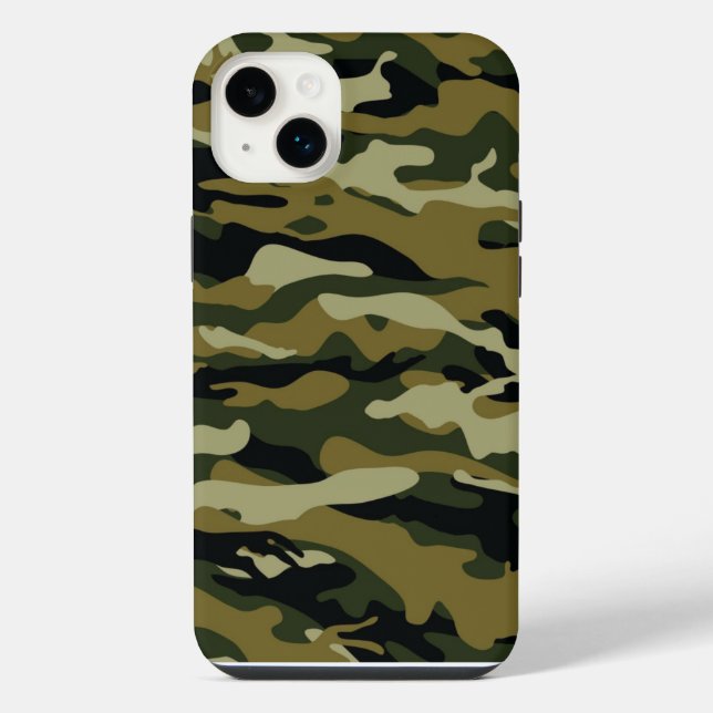Dark Green Camo Iphone Case (Back)
