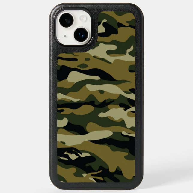 Dark Green Camo Otterbox iPhone Case (Back)