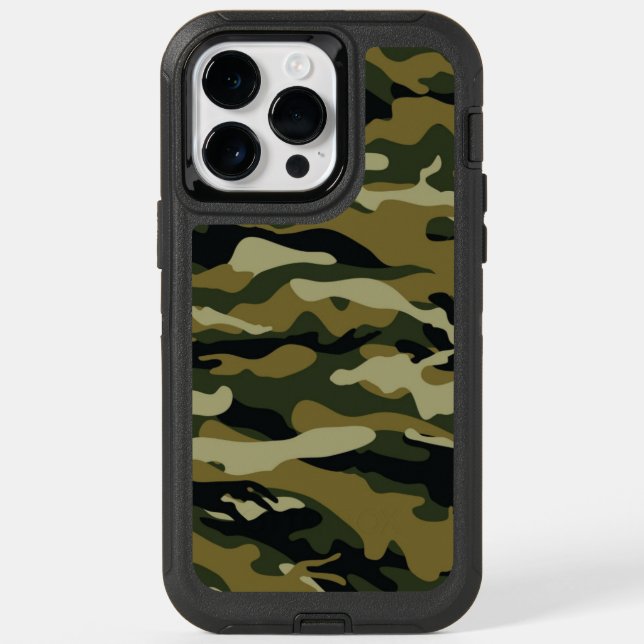 Dark Green Camo Otterbox iPhone Case (Back)