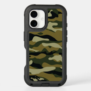 Dark Green Camo iPhone 16 Case