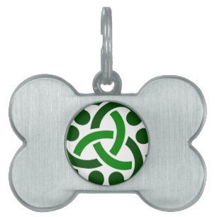 Dark Green Celtic Knot Pet Tag