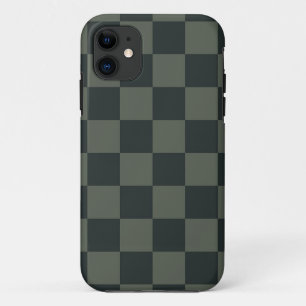 Dark Green Checkerboard iPhone 11 Case