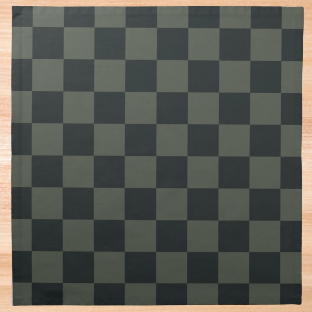 Dark Green Checkerboard Cloth Napkin (Creator Uploaded)