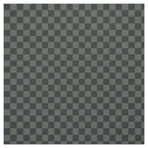 Dark Green Checkerboard Fabric