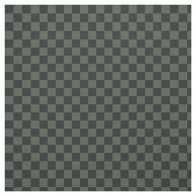 Dark Green Checkerboard Fabric (Swatch)