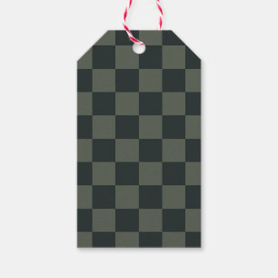 Dark Green Checkerboard Gift Tags