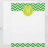 Dark Green Chevron Zigzag Personalized Monogram (Front/Back)