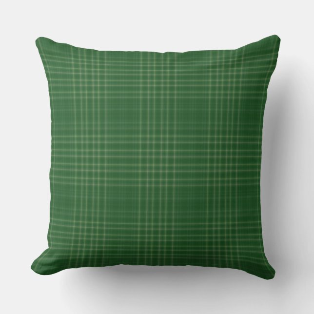Dark Green Classic Plaid Indoor Pillow 20X20 (Front)