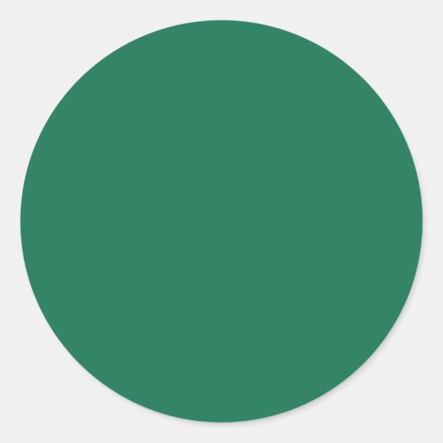 Dark Green Classic Round Sticker (Front)