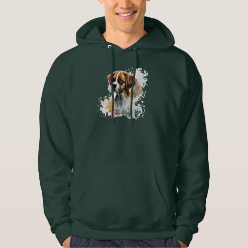 Dark green color t_shirt cute dog design wear hoodie