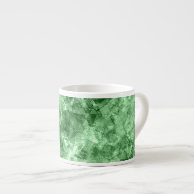 Dark Green Crumpled Texture Espresso Cup (Front Right)