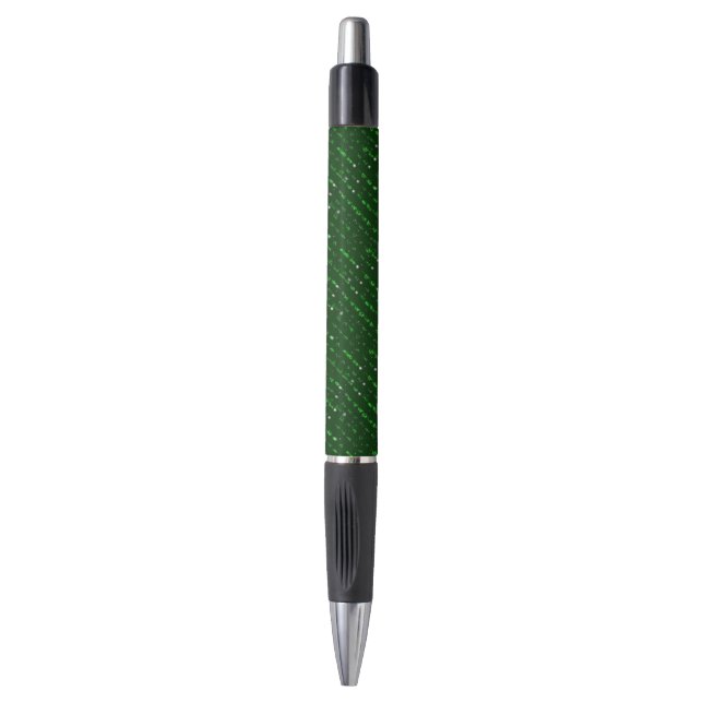 Dark Green Custom Pen - Emmy Rubber Grip Pen (Front Vertical)