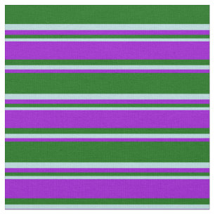 Dark Green, Dark Violet, and Powder Blue Lines Fabric