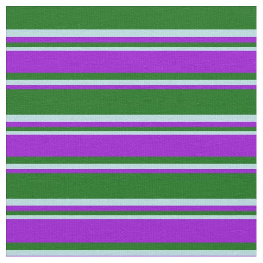 Dark Green, Dark Violet, and Powder Blue Lines Fabric