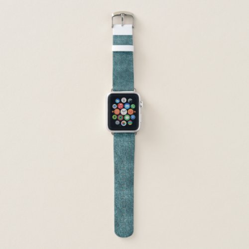 Dark Green Denim Pattern Apple Watch Band
