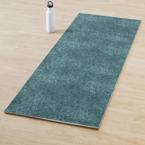 Dark Green Denim Pattern Yoga Mat
