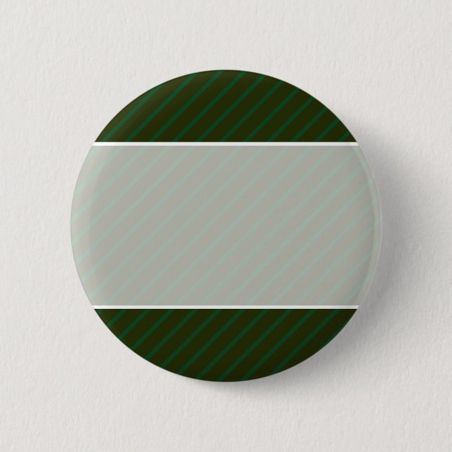 Dark Green Diagonal Striped Pattern. Pinback Button (Front)