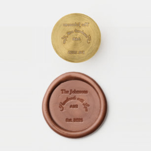 Dark Green Differential Design Wallpaper Wax Seal Stamp