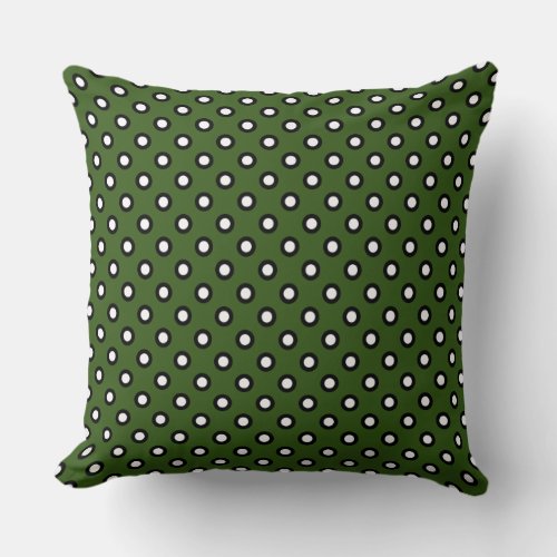 Dark Green Dotty Sofa Cushion