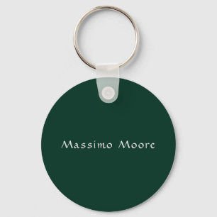 Dark Green Elegant Casual Own Name Handwriting Keychain