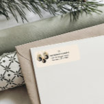 Dark Green Elegant Greenery Christmas Chic Label<br><div class="desc">Top off your mailing with these chic and elegant return address labels featuring watercolor Christmas Ornaments and Baubles and Garland with leaves and bows in elegant shades of gold black and shades of green . Customize with family signature and address in classic serif lettering joined with modern calligraphy script accent...</div>