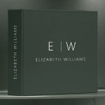 Dark Green Elegant Modern Minimalist Monogram Name<br><div class="desc">Elevate your organizational game with our Classic Elegant Modern Minimalist Monogram Name Binder. This meticulously designed binder seamlessly combines timeless sophistication with contemporary minimalism, making it an essential accessory for your professional or academic life. Crafted with precision and attention to detail, this binder not only keeps your documents organized but...</div>