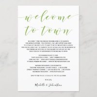 Dark green Elegant Welcome to town