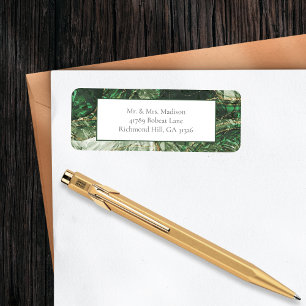 Dark Green Emerald Gemstone Return Address Labels