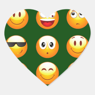 dark green emoji heart sticker