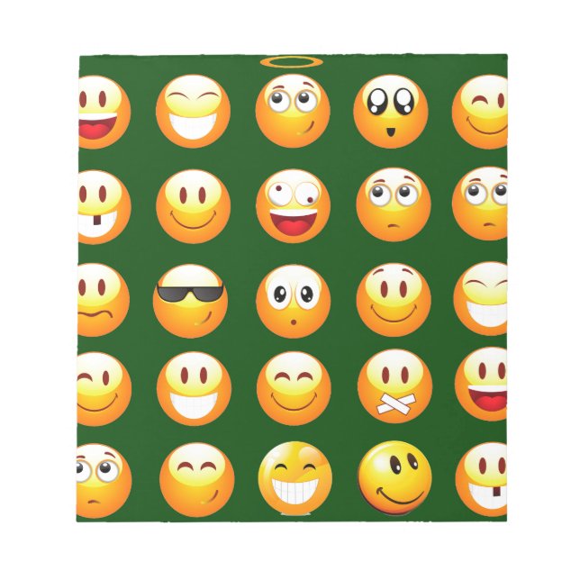 dark green emoji notepad (Front)