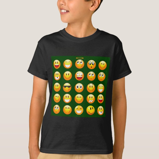 dark green emoji T-Shirt (Front)