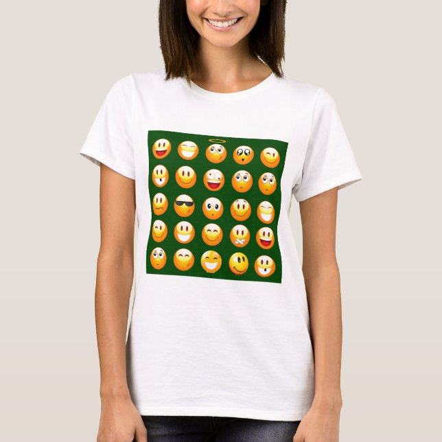 dark green emoji T-Shirt (Front)