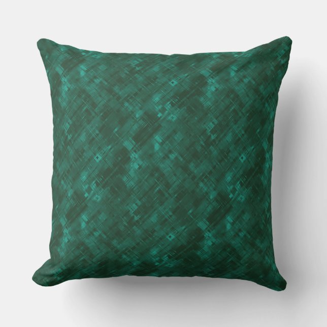 dark green fashionable popular abstract outdoor pillow (Front)