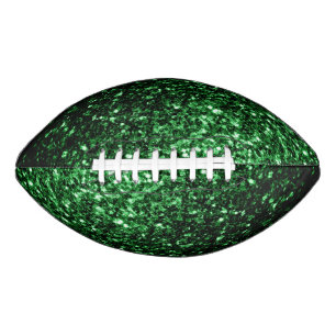 Dark green faux glitter sparkles bling football