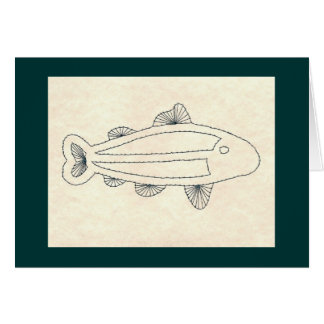 DARK GREEN FISH CARDS