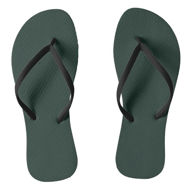 Dark Green Flip Flops (Footbed)