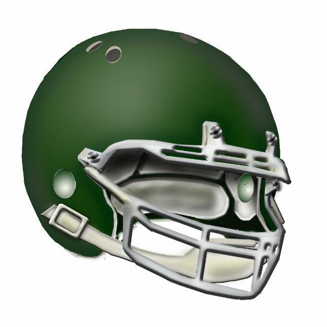 Dark Green Football Helmet Ornament (Front)