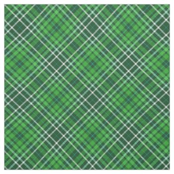 Dark Green & Forest Green Plaid Pattern Fabric by adventurebeginsnow at Zazzle