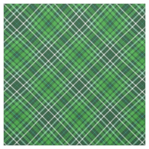 Dark Green & Forest Green Plaid Pattern Fabric