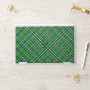Dark Green & Forest Green Plaid Pattern HP Laptop Skin