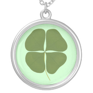 Dark Green Four Leaf Clover Necklace