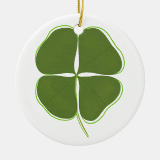 Dark Green Four Leaf Clover Shamrock Ornaments