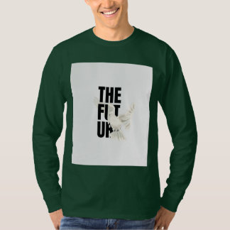 Dark green full sleeve T-shirt with pigeon picture
