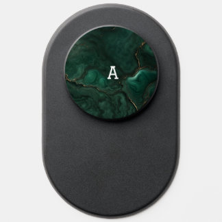 Dark Green Glazed Marble PopSocket