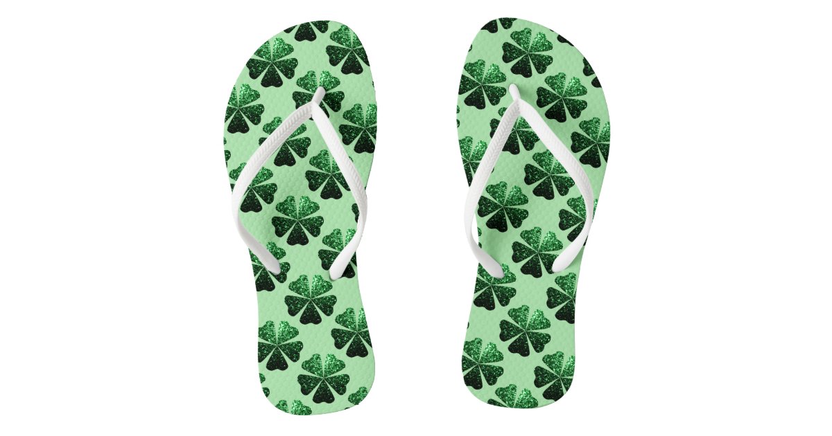 Emerald Flip Flops with Green Glitter Straps – flopZ