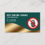 Dark Green Gold Pest Control Service Business Card